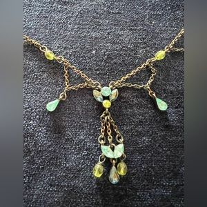 Beautiful and unique necklace with blue and green stones